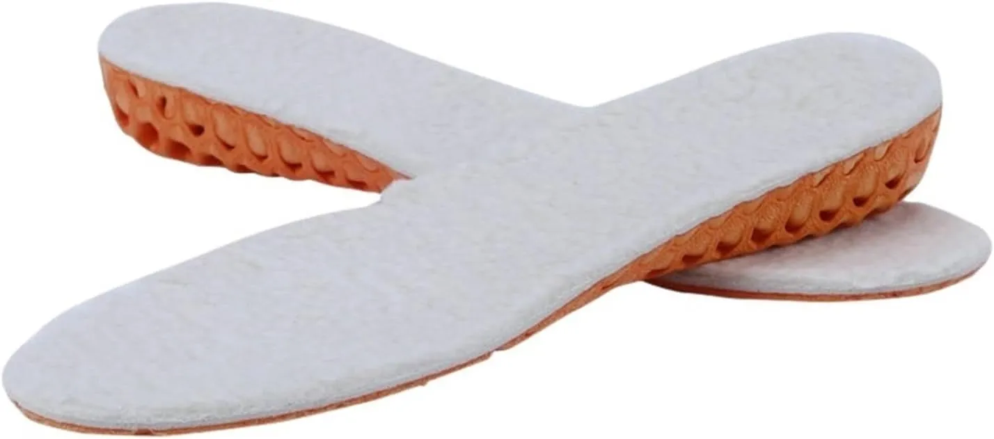 Lamb Wool Enhanced Insole Honeycomb Enhanced Invisible Inner Enhanced Insole Winter Sports Thermal Insole(Large)
