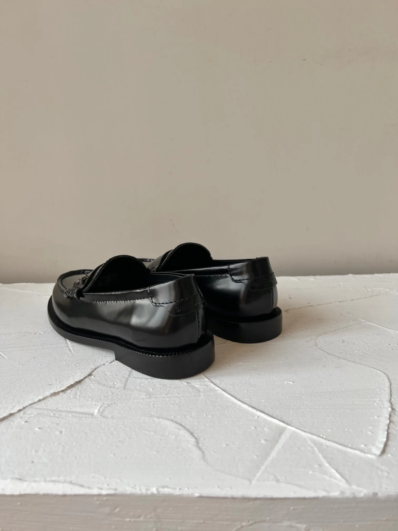 Laurent CALFSKIN SL LE LOAFER BLACK High-capacity functionality Saint Affordable shipping