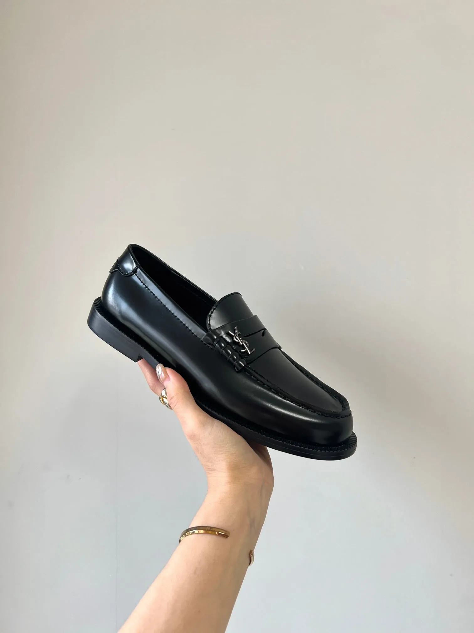 Laurent CALFSKIN SL LE LOAFER BLACK High-capacity functionality Saint Affordable shipping