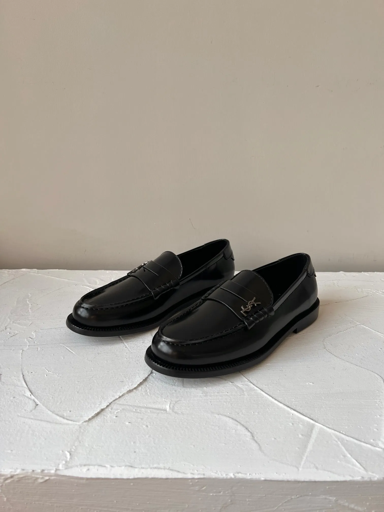 Laurent CALFSKIN SL LE LOAFER BLACK High-capacity functionality Saint Affordable shipping