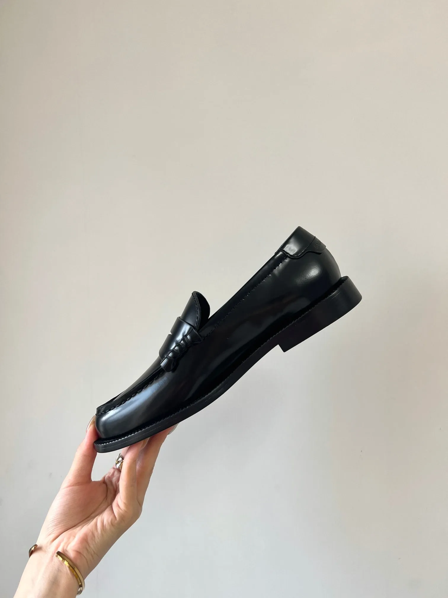 Laurent CALFSKIN SL LE LOAFER BLACK High-capacity functionality Saint Affordable shipping