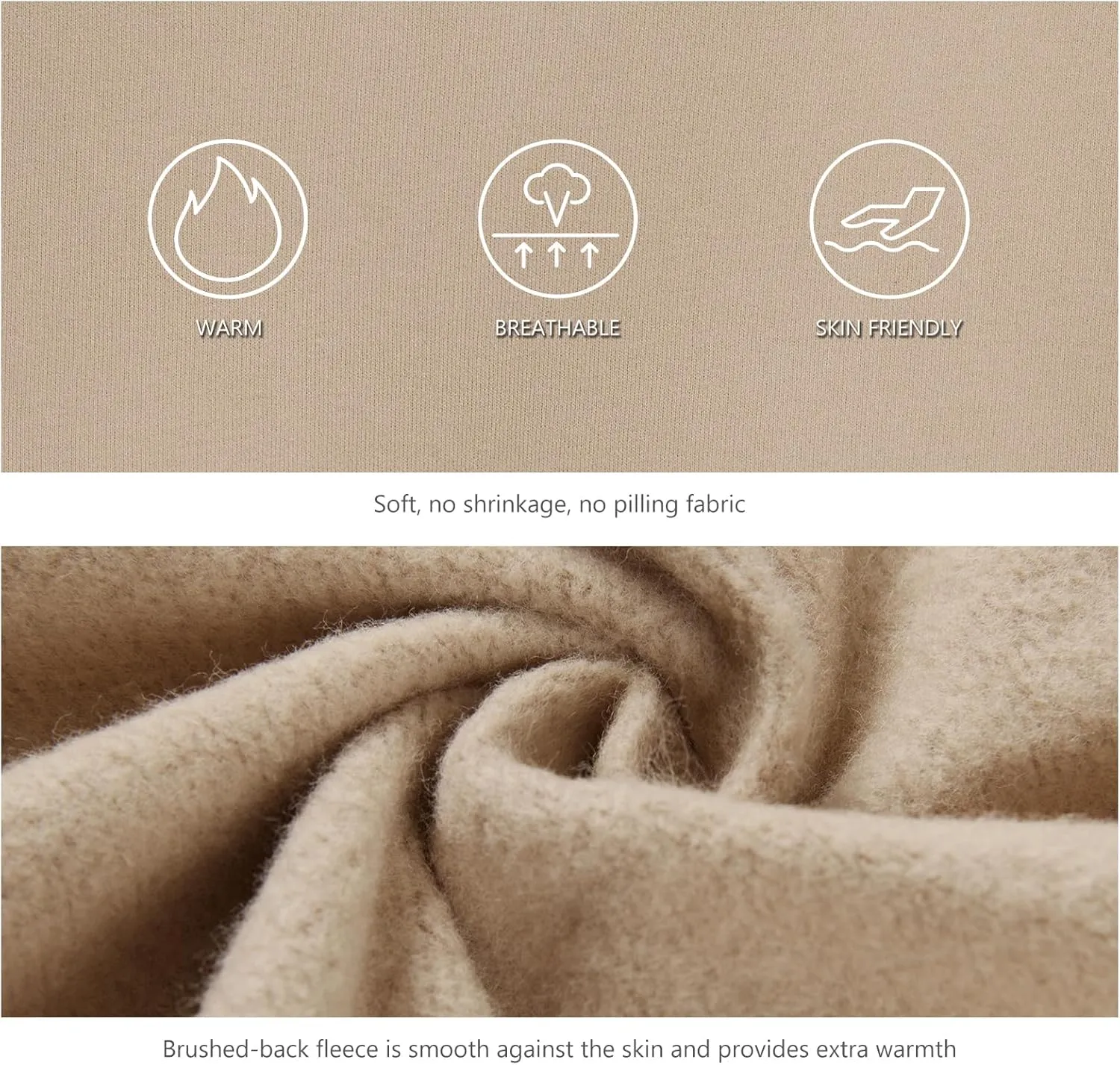 Lightbare Women’s Fleece Sweatshirt Half Zip Oversized Pullover Loose Fit Sweat Tops with Pocket Thumb Hole Fall Winter