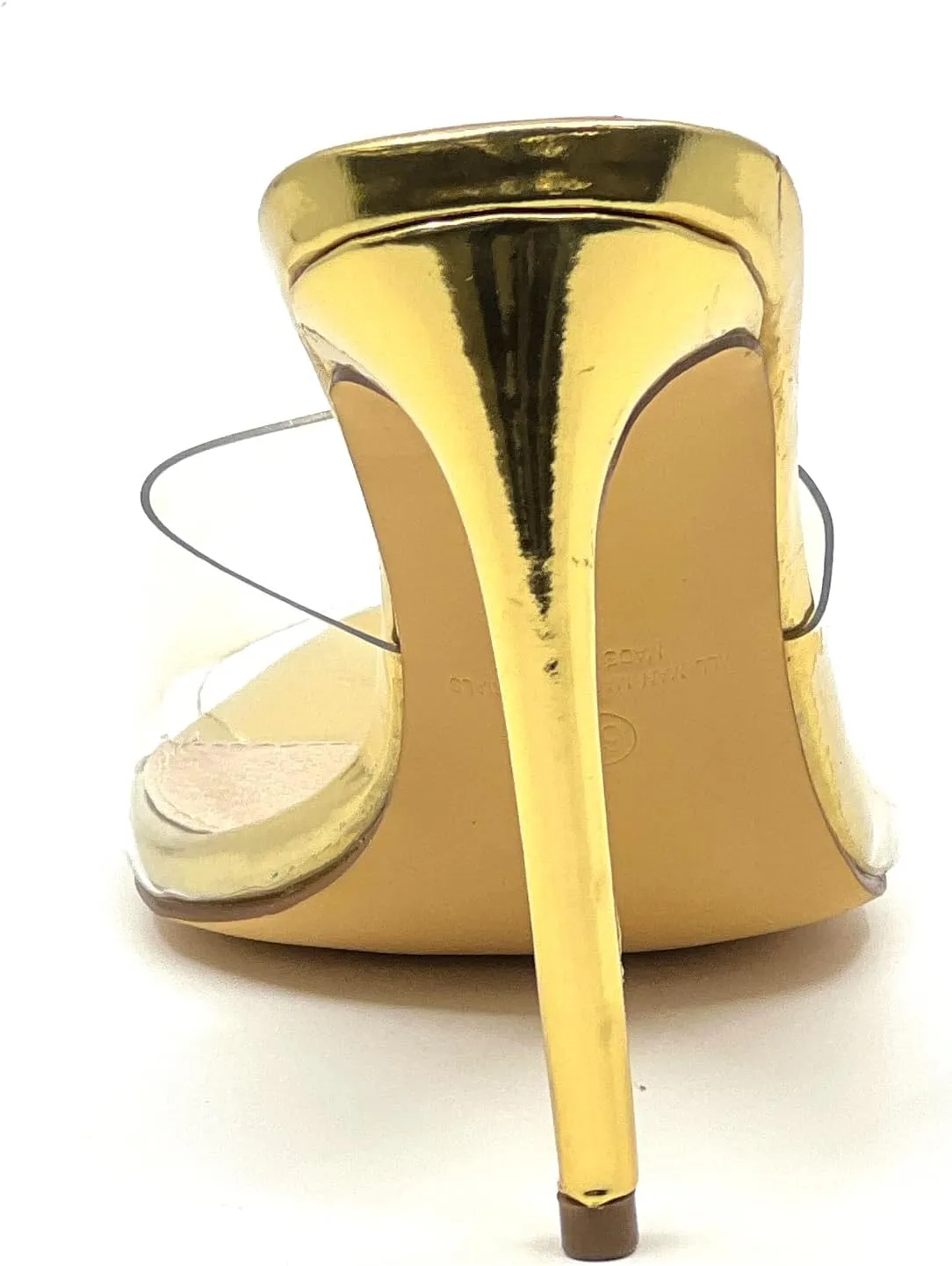 Liliana Women Clear Pointed Toe Sandals Stiletto Heels Slip on Mules Sandals