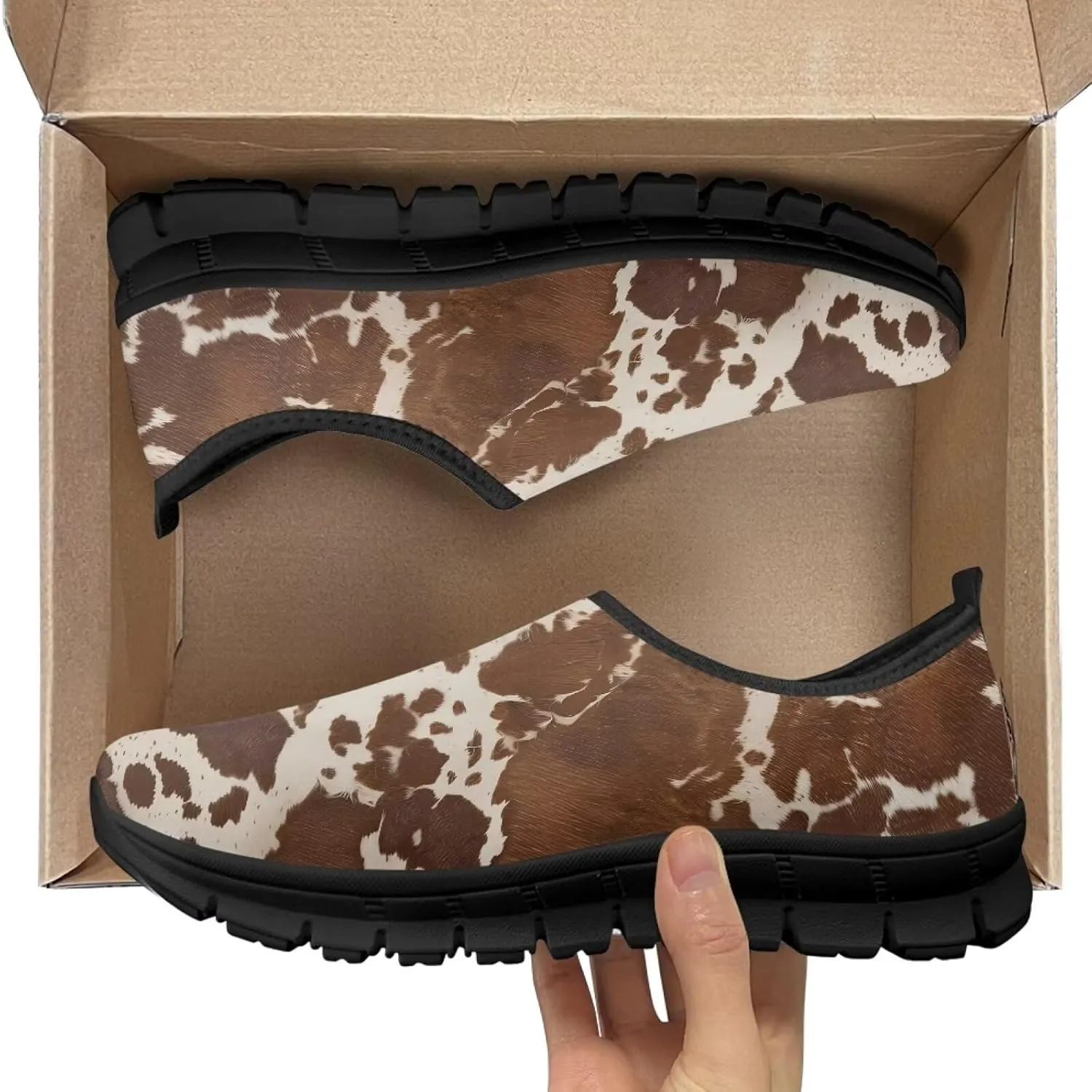 Low-Cut Animal Print Casual Shoes Zapatos Squecher de Mujer Laceless Sneakers Non-Slip Walking Shoes