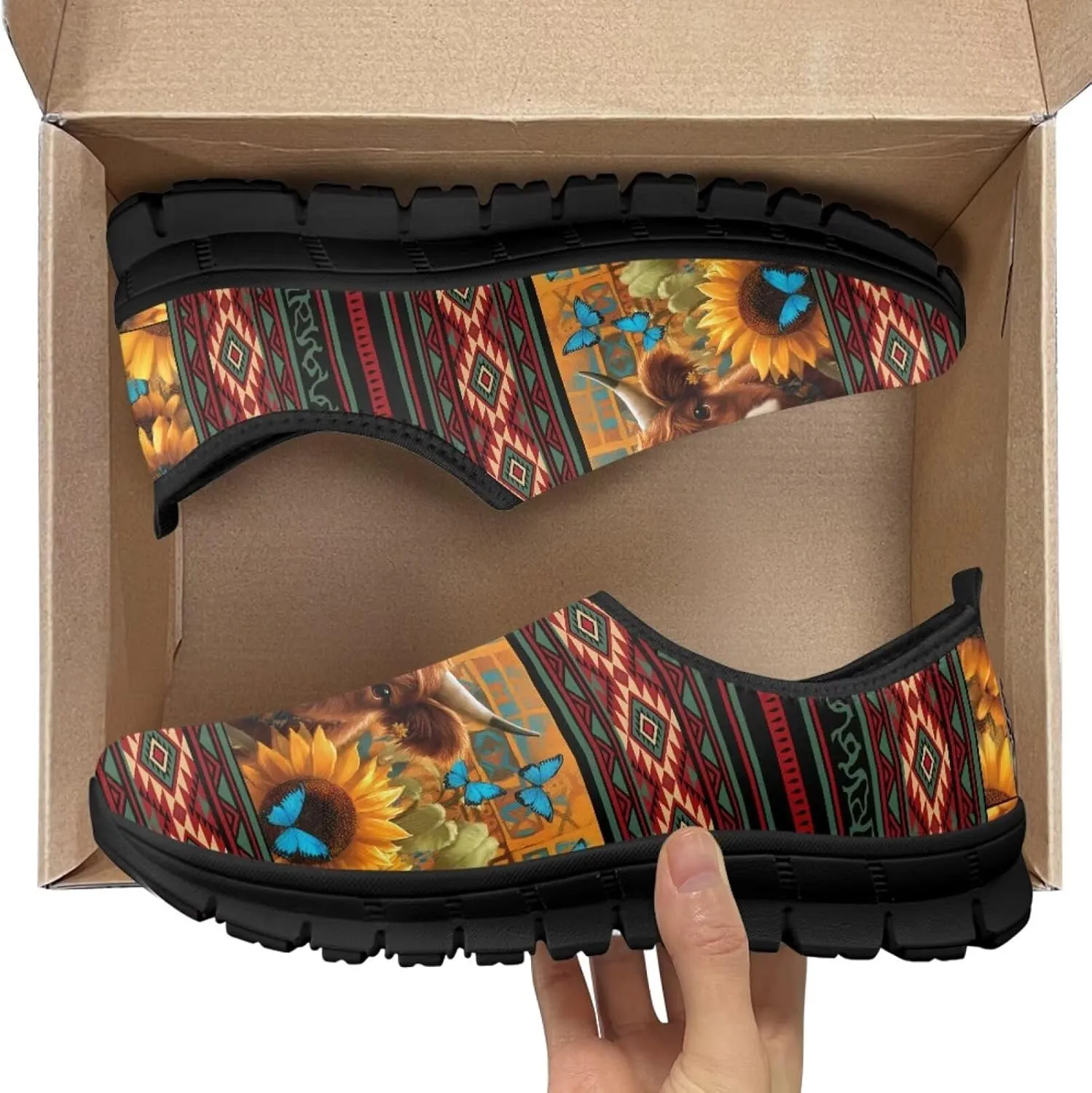 Low-Cut Animals Pattern Casual Shoes - Walking Shoe Women, Tennis Sneakers, Polyester Fabric Breathable Footwear