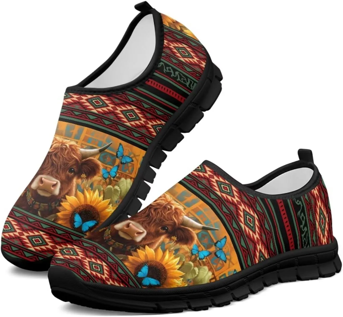 Low-Cut Animals Pattern Casual Shoes - Walking Shoe Women, Tennis Sneakers, Polyester Fabric Breathable Footwear