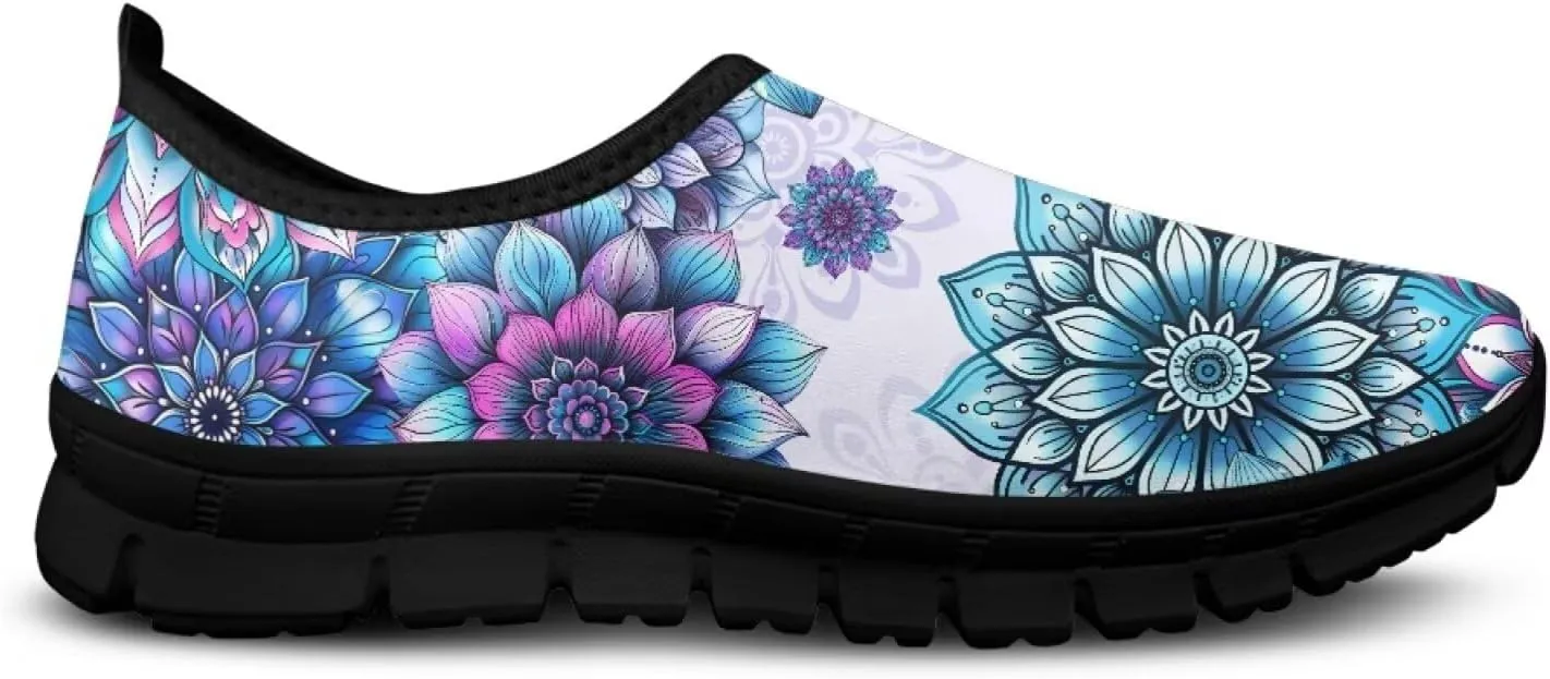 Low-Cut Flowers Print Casual Shoes for Women - Laceless Sneakers, Non-Slip Walking Shoes, Tennis Shoes, Comfortable & Stylish