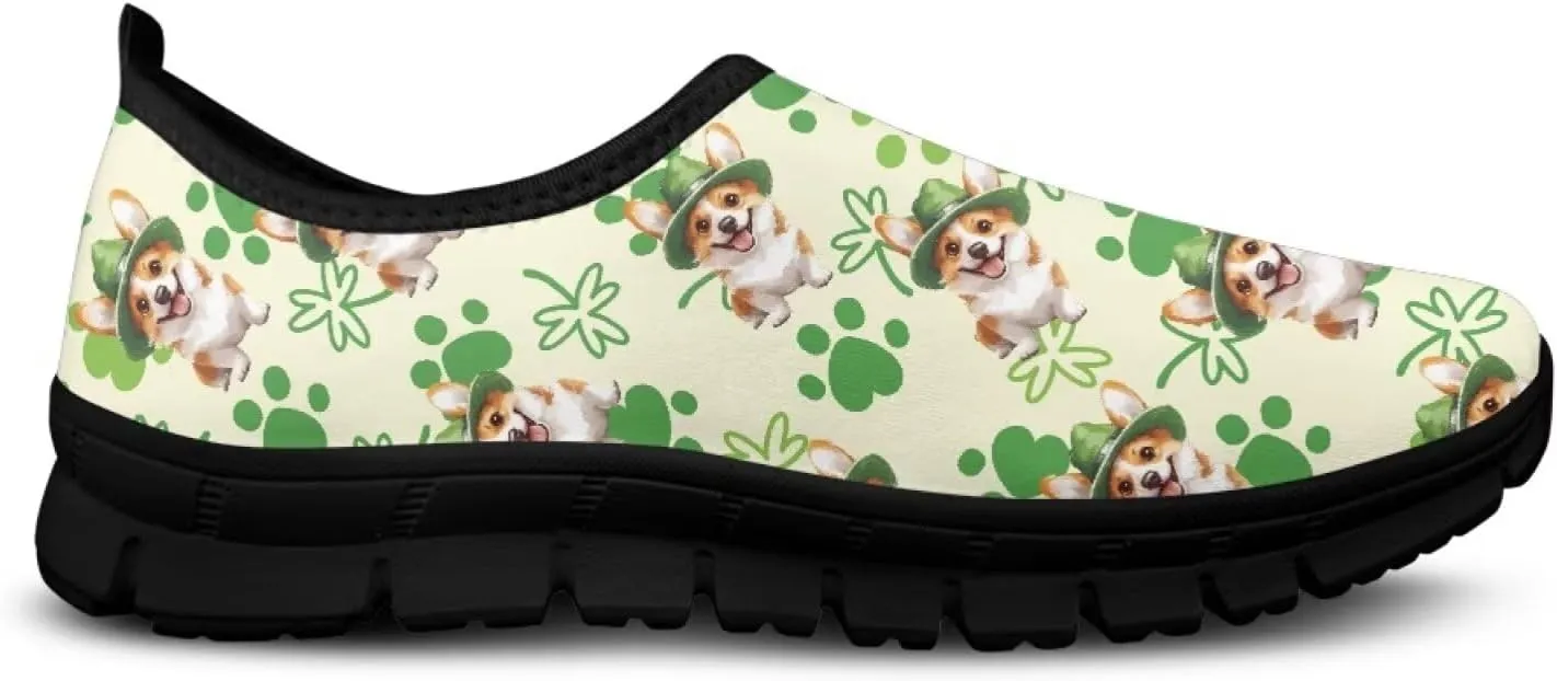 Low-Cut Saint Patrick's Day Casual Shoes - Stylish Tennis & Walking Footwear, Polyester Fabric Women's Sneakers