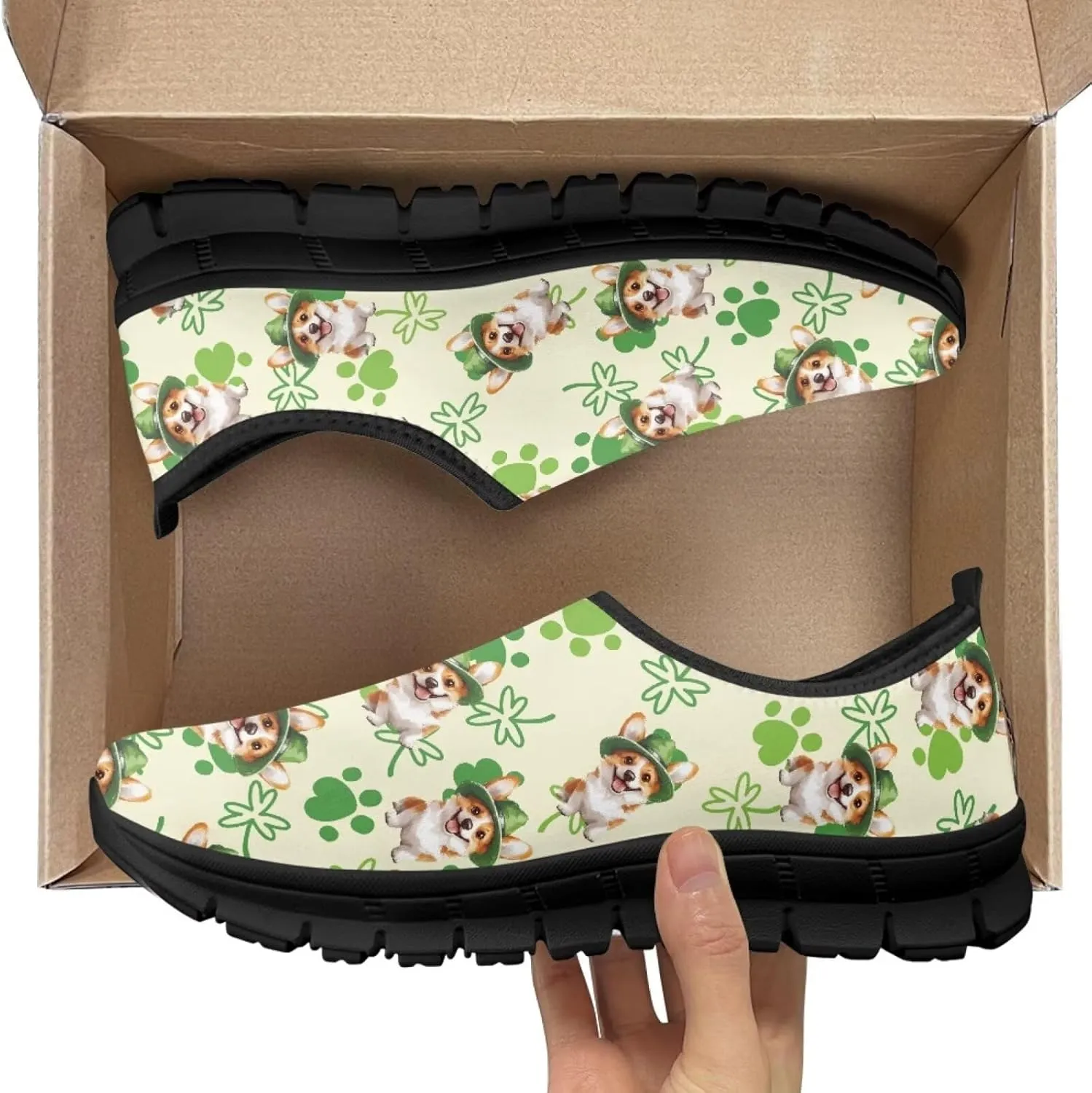 Low-Cut Saint Patrick's Day Casual Shoes - Stylish Tennis & Walking Footwear, Polyester Fabric Women's Sneakers