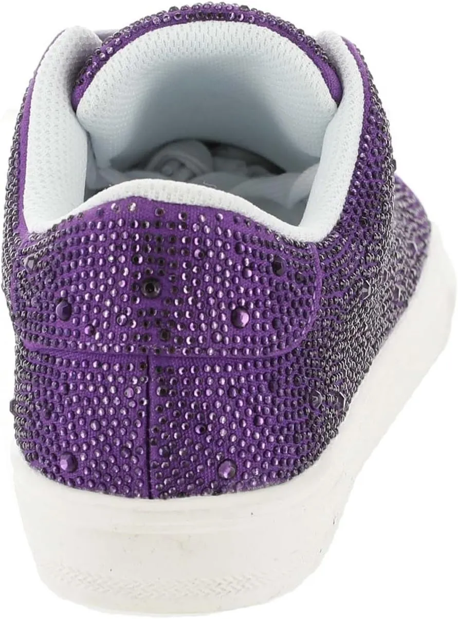 Masseys Women's Veronica Rhinestone Studded Fashion Sneaker