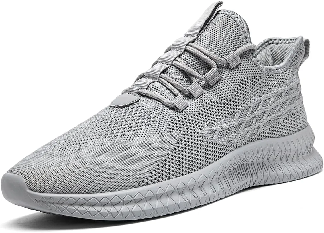 Men's Running Shoes Walking Sneakers Tennis Mens Shoes Casual Road Fashion Breathable Lightweight Slip on Workout Sport for Gym