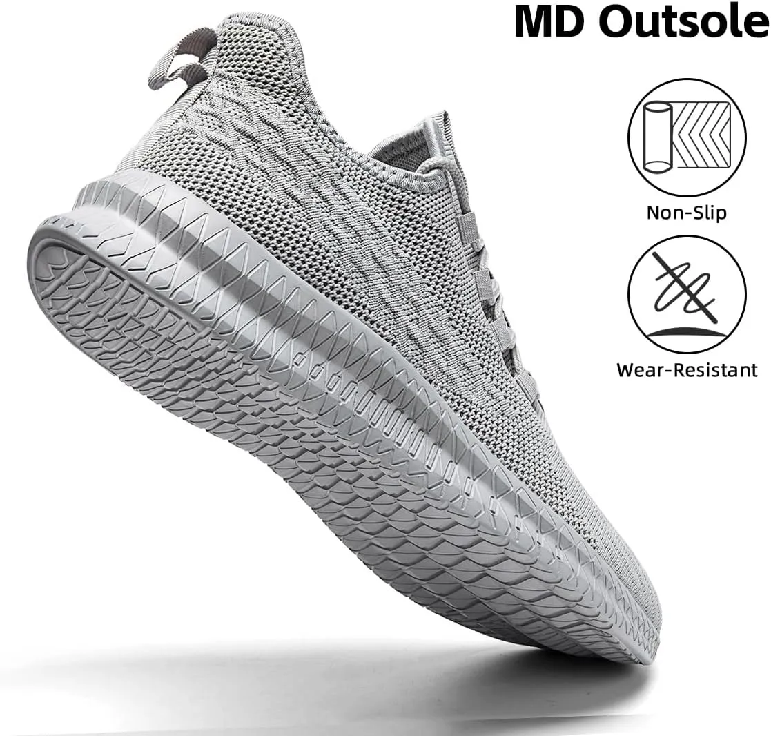 Men's Running Shoes Walking Sneakers Tennis Mens Shoes Casual Road Fashion Breathable Lightweight Slip on Workout Sport for Gym