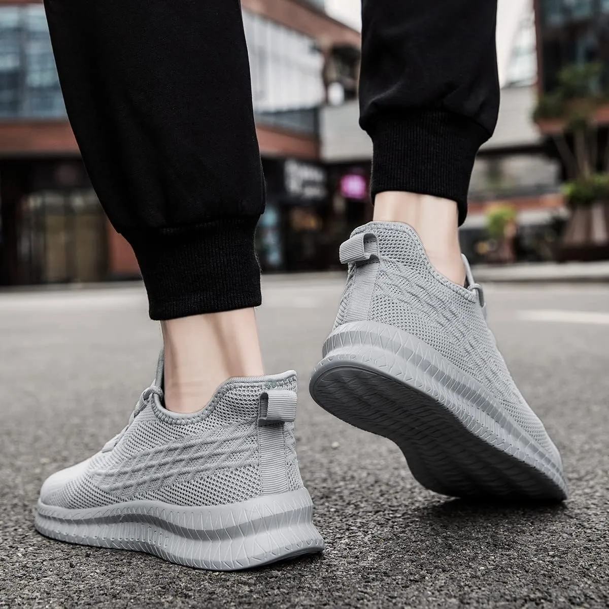 Men's Running Shoes Walking Sneakers Tennis Mens Shoes Casual Road Fashion Breathable Lightweight Slip on Workout Sport for Gym