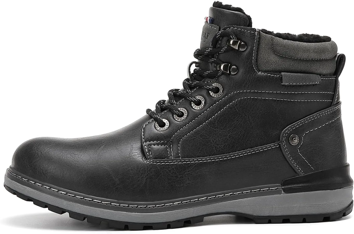Mens Snow Boots Outdoor Warm Winter Boots Non Slip Fur Lined Shoes