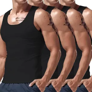 Mens Workout Tank Tops Lightweight Quick Dry Muscle Cut Shirts Moisture Wicking Sport Sleeveless Compression Shirs