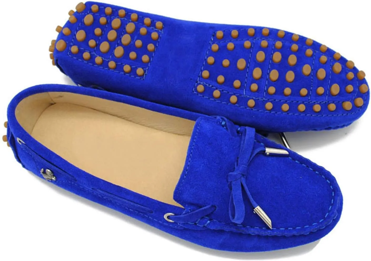 Minishion Womens Loafers & Slip-ons Suede Driving Shoes YB9602