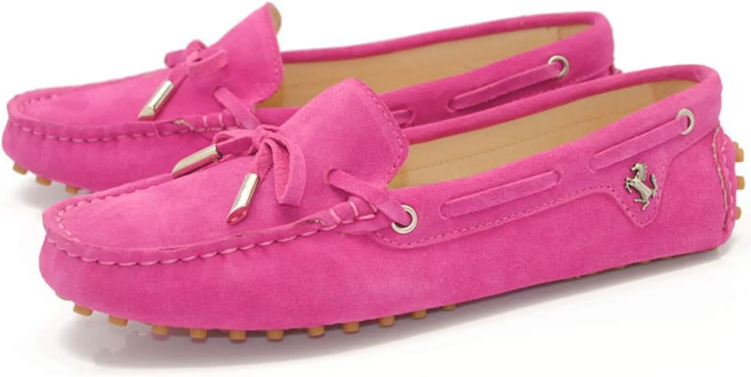 Minishion Womens Loafers & Slip-ons Suede Driving Shoes YB9602