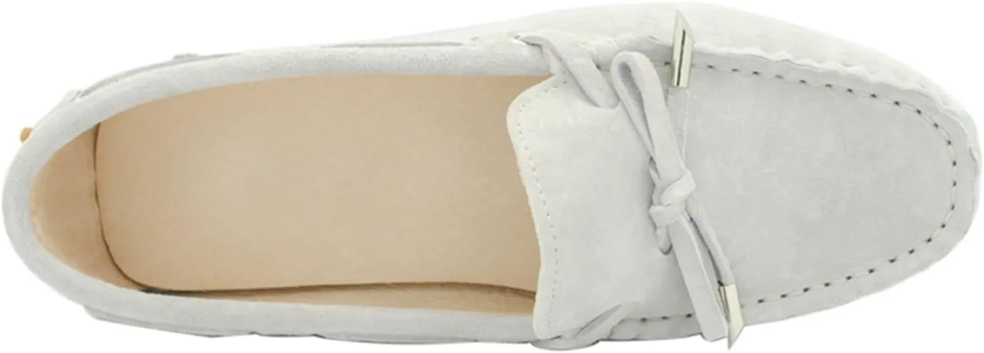 Minishion Womens Loafers & Slip-ons Suede Driving Shoes YB9602