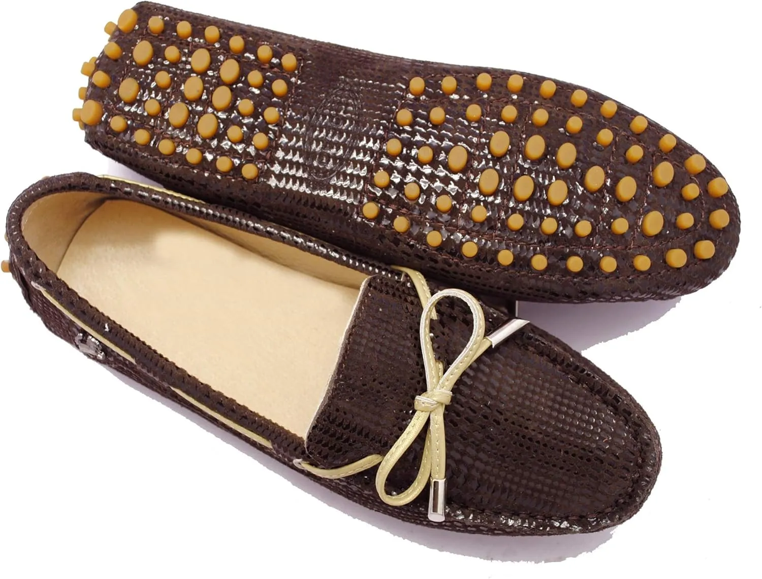 Minishion Womens Loafers & Slip-ons Suede Driving Shoes YB9602