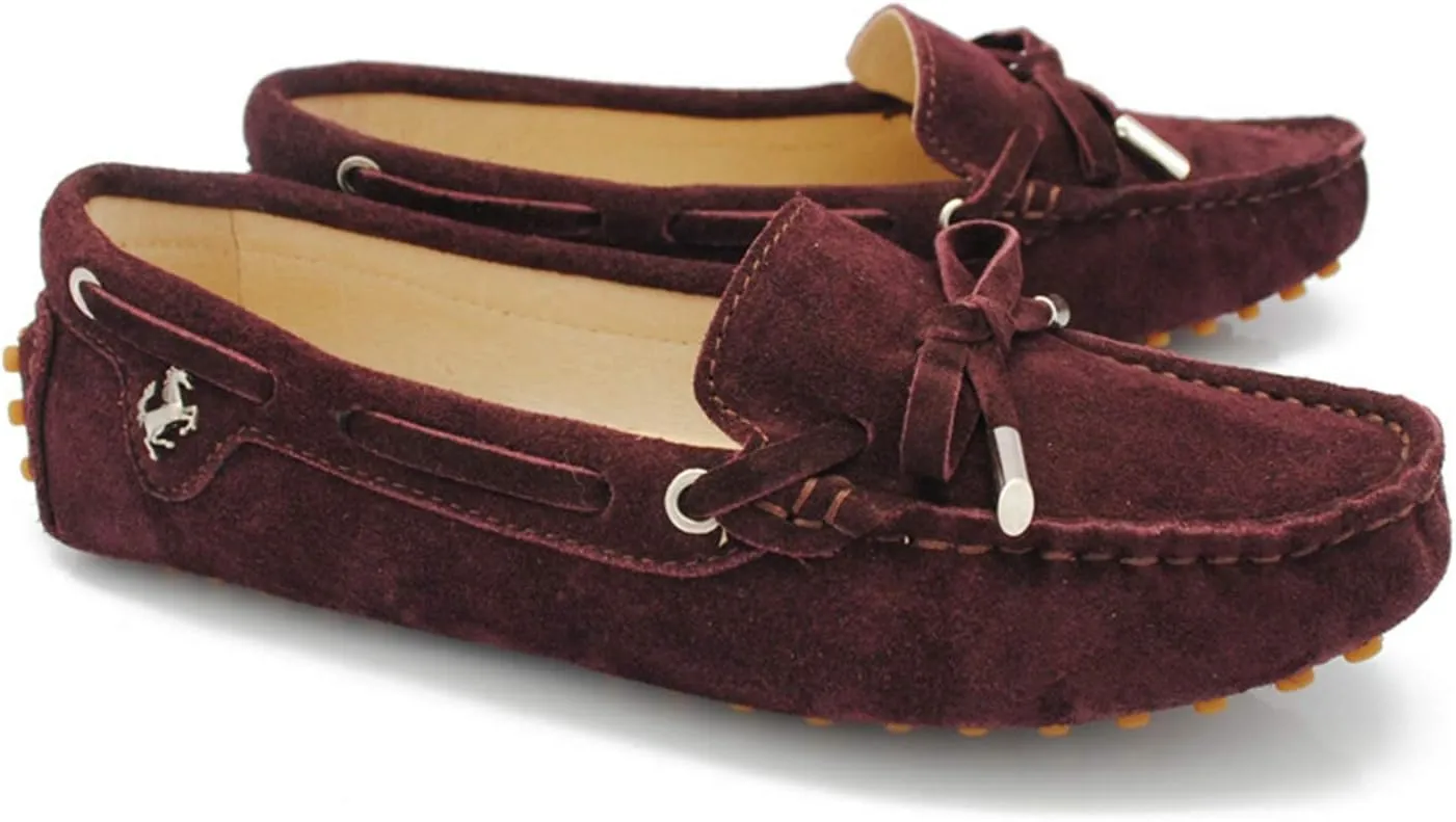 Minishion Womens Loafers & Slip-ons Suede Driving Shoes YB9602