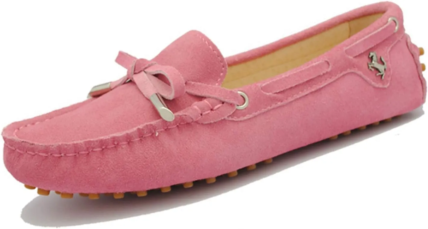 Minishion Womens Loafers & Slip-ons Suede Driving Shoes YB9602
