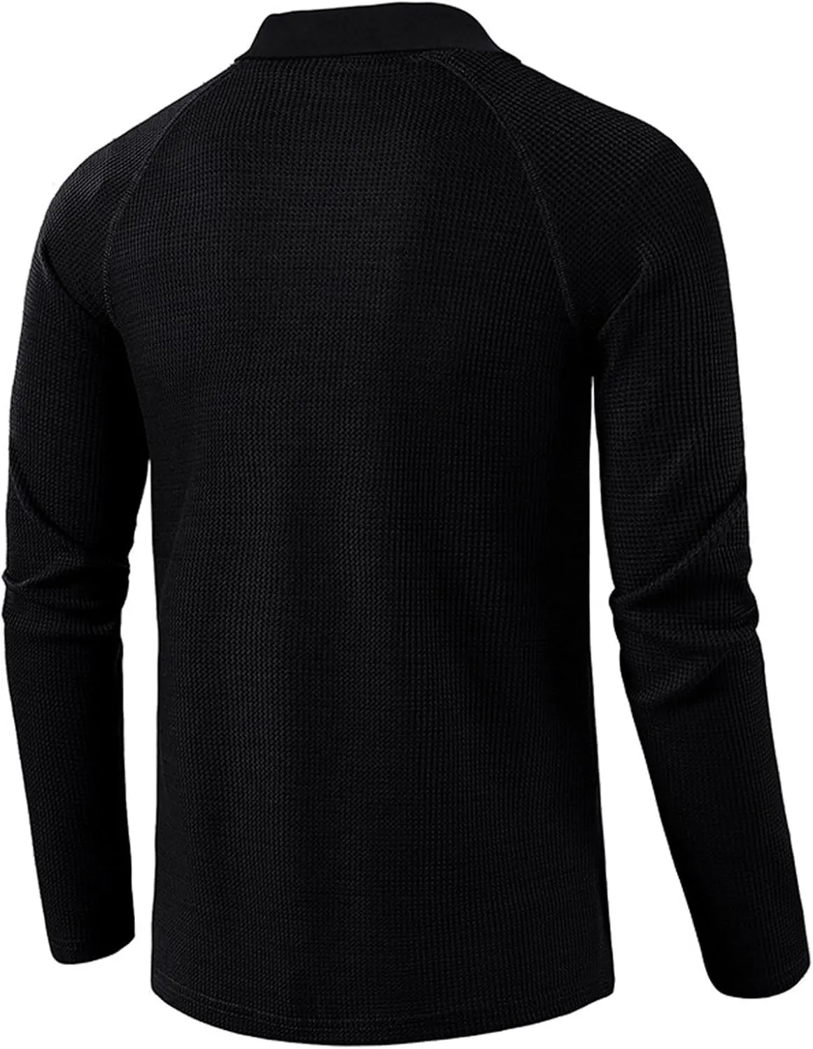 Muscularfit T Shirts for Men V Neck Long Sleeve Solid Polo Shirt Causal Loose Fit Athletic Gym Workout Tee Top Loose Pullover