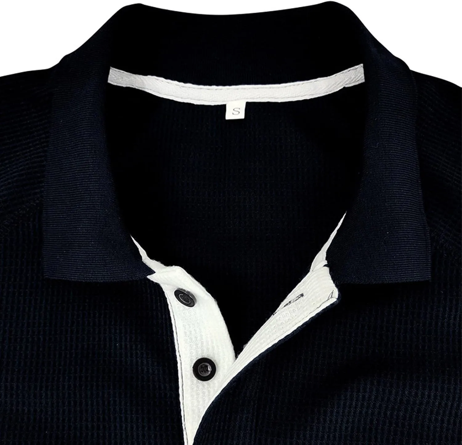 Muscularfit T Shirts for Men V Neck Long Sleeve Solid Polo Shirt Causal Loose Fit Athletic Gym Workout Tee Top Loose Pullover
