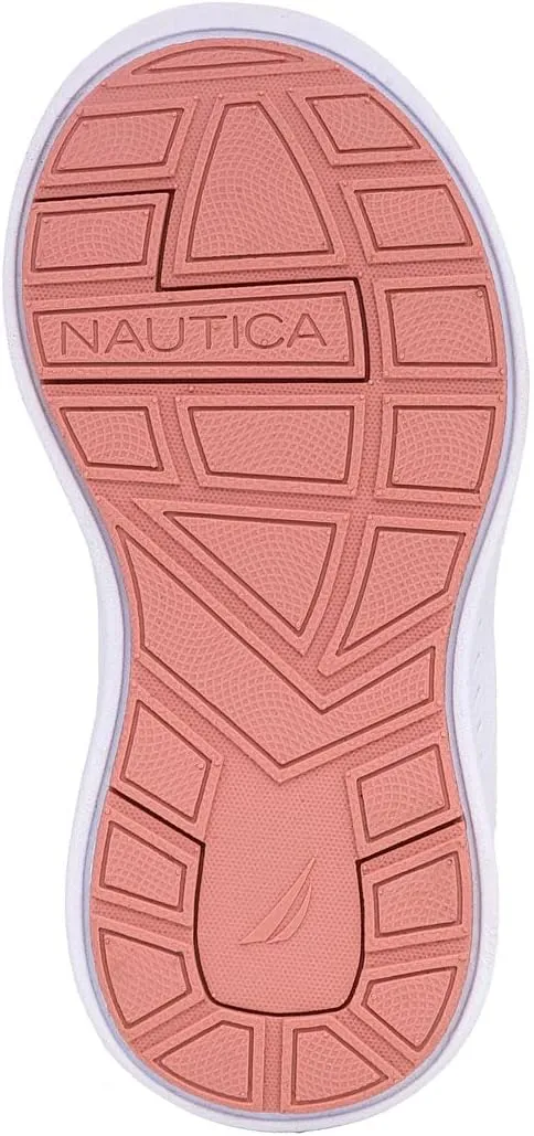Nautica Girls Toddler Knit Slip-On Sneakers with Max Comfort Sole, Bungee Closure, Tennis Running Shoes for School and Play (Toddler/Little Kid)