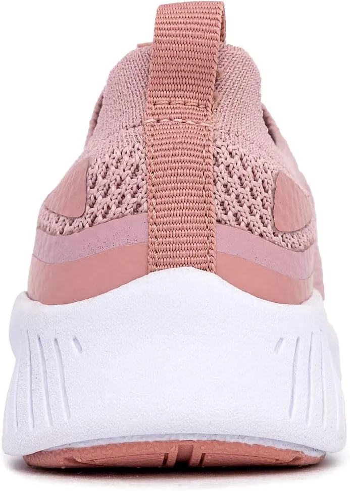 Nautica Girls Toddler Knit Slip-On Sneakers with Max Comfort Sole, Bungee Closure, Tennis Running Shoes for School and Play (Toddler/Little Kid)