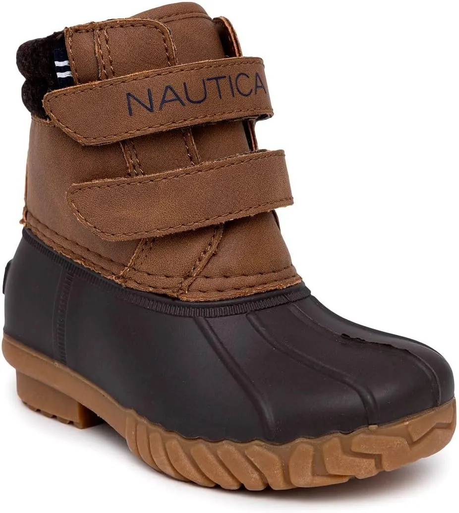 Nautica Kids Boys & Girls Duck Boots Kids Waterproof Rain Snow Boots Insulated Winter Boots (Toddler/Little/Big Kid)