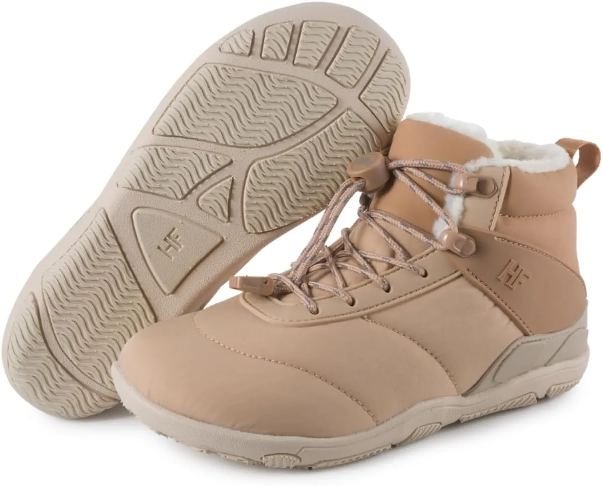 New HF Azura - Ergonomic Supportive Winter Barefoot Boots,Wide Toe Box, Minimalist Zero Drop Sole, Splash Proof and Breathable Upper Material Unisex