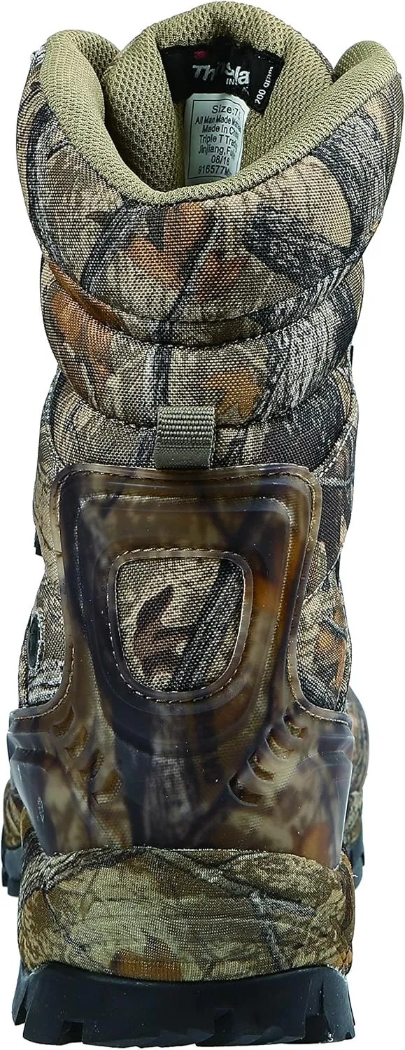 Northside Men's Crossite Waterproof Insulated 200g Thinsulate Camo Hunting Boots | Breathable & Washable Insole | Rubber Traction Outsole | 9" Mid-Calf | Rugged Nylon Upper | Wet, Icy, Snowy Weather