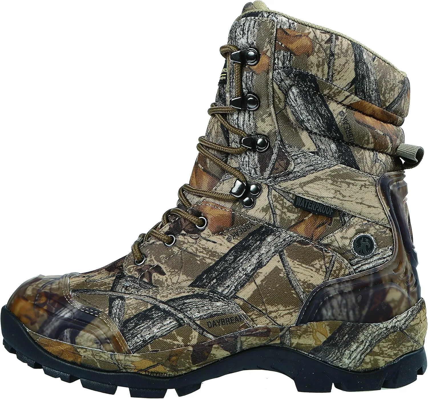 Northside Men's Crossite Waterproof Insulated 200g Thinsulate Camo Hunting Boots | Breathable & Washable Insole | Rubber Traction Outsole | 9" Mid-Calf | Rugged Nylon Upper | Wet, Icy, Snowy Weather