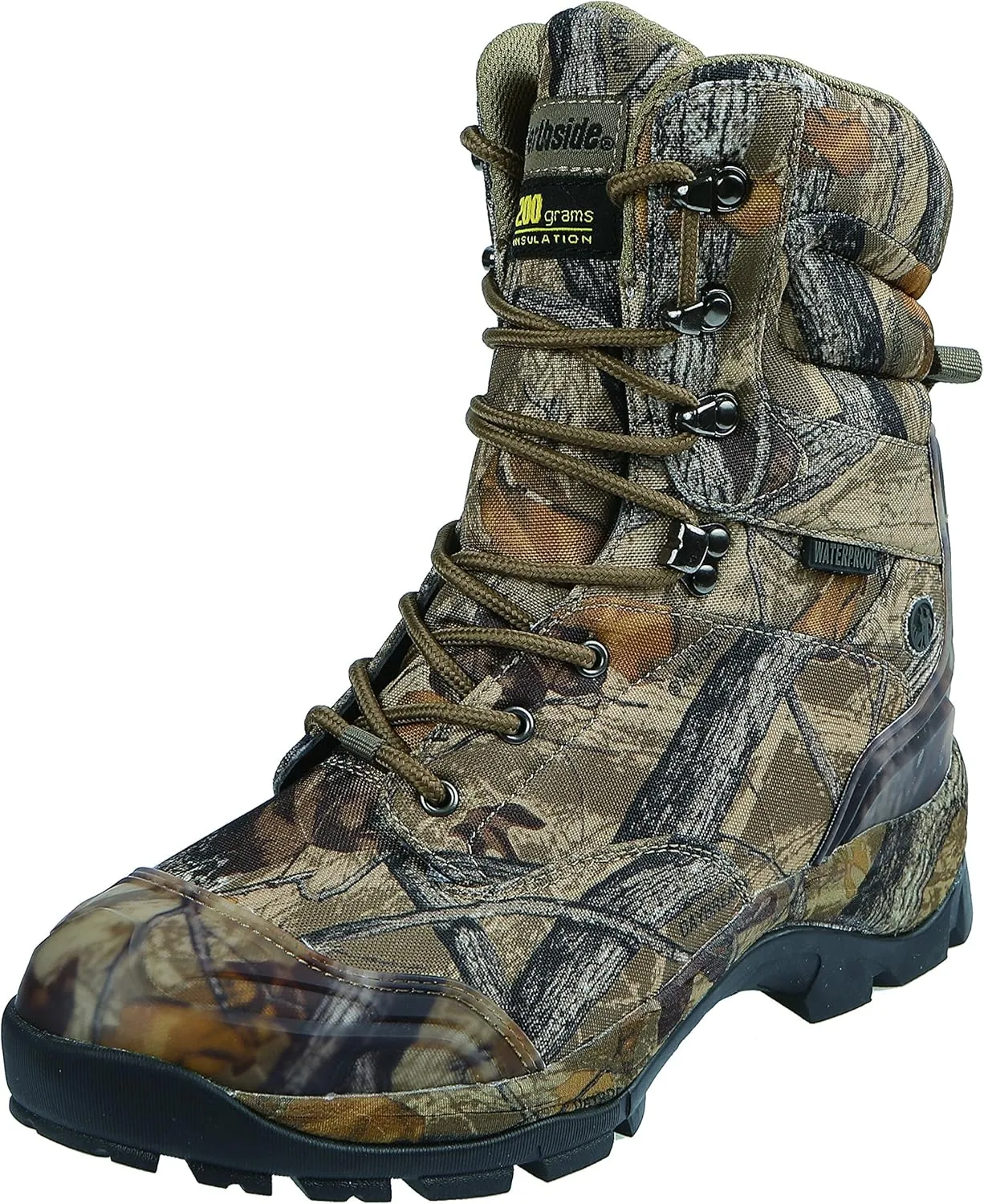 Northside Men's Crossite Waterproof Insulated 200g Thinsulate Camo Hunting Boots | Breathable & Washable Insole | Rubber Traction Outsole | 9" Mid-Calf | Rugged Nylon Upper | Wet, Icy, Snowy Weather