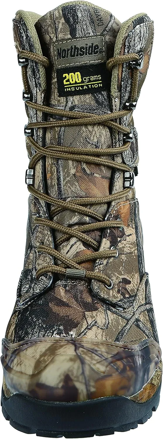 Northside Men's Crossite Waterproof Insulated 200g Thinsulate Camo Hunting Boots | Breathable & Washable Insole | Rubber Traction Outsole | 9" Mid-Calf | Rugged Nylon Upper | Wet, Icy, Snowy Weather