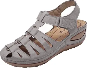 oiangi Sandals Shoes for Women,Fashion Ankle Strap Casual Outdoor Hollow Wedge Shoes Sandals