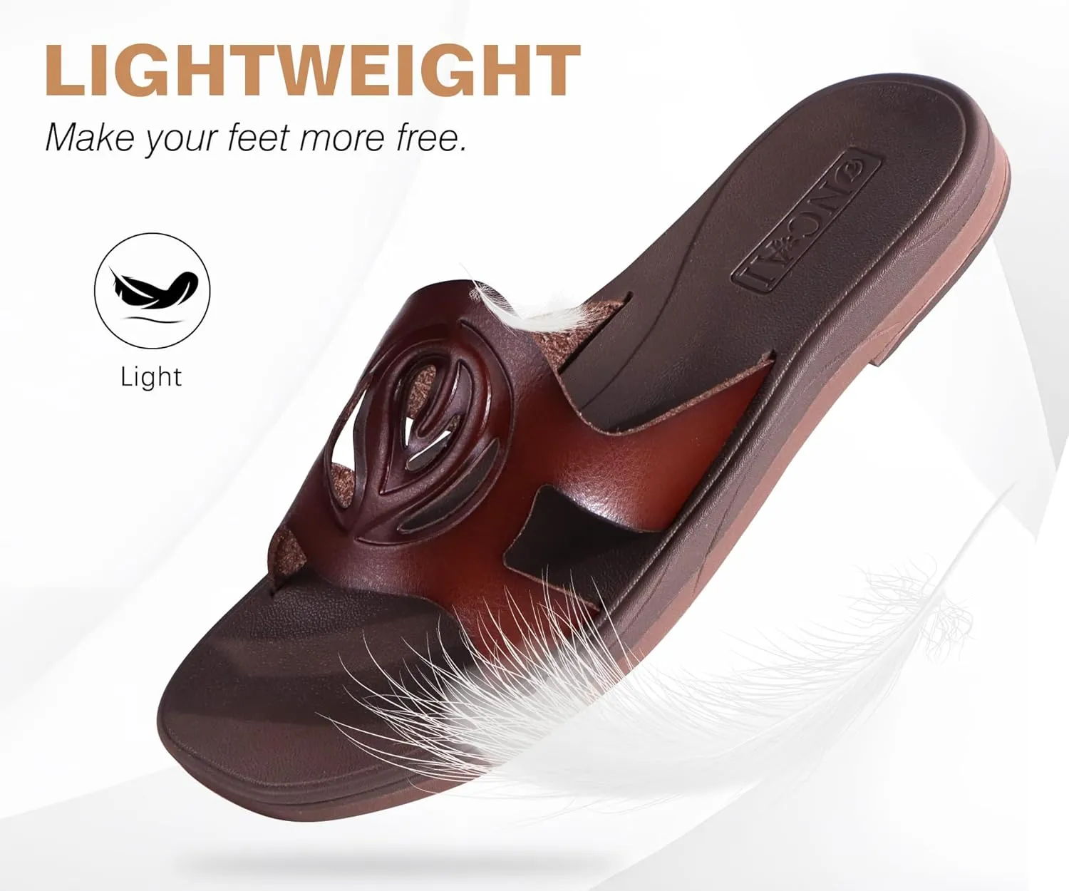 ONCAI Women's Flat Sandals Fashion Square Open Toe Slide Dressy Sandals for Woman Soft Cushion Vegan Comfortable Summer Slip On Casual Walking Outdoor Ladies Sandal Non Slip Rubber Sole Size 6-11 US