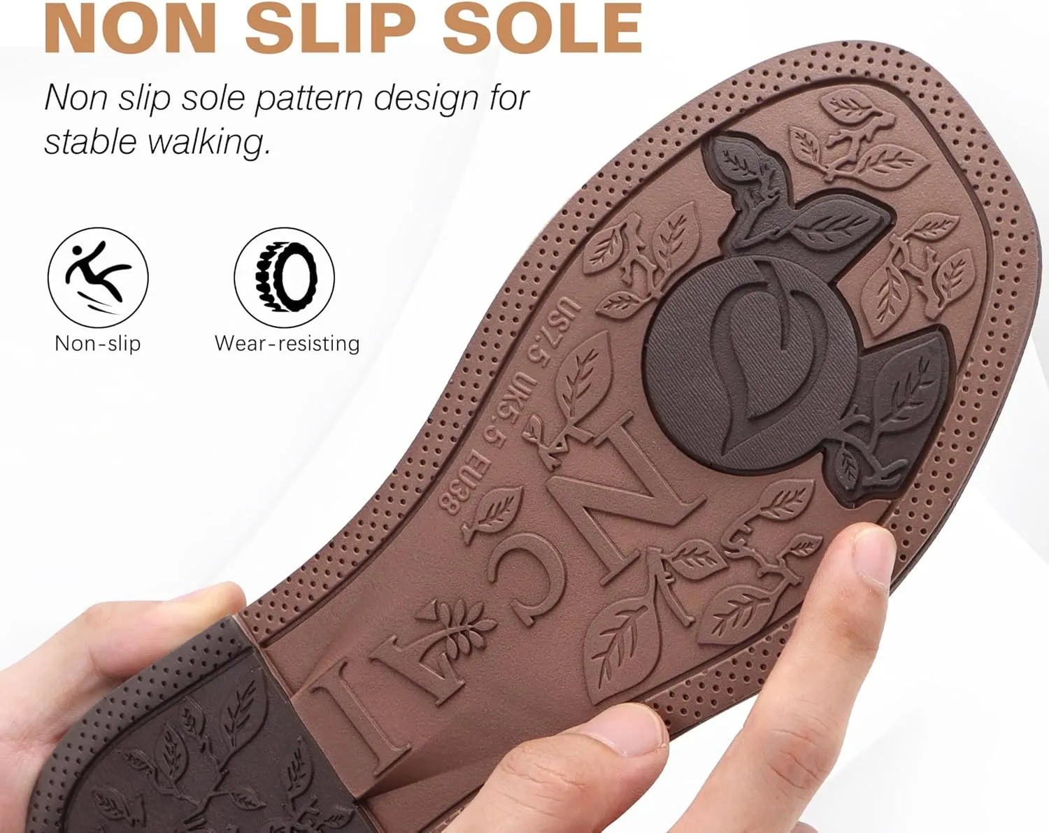 ONCAI Women's Flat Sandals Fashion Square Open Toe Slide Dressy Sandals for Woman Soft Cushion Vegan Comfortable Summer Slip On Casual Walking Outdoor Ladies Sandal Non Slip Rubber Sole Size 6-11 US