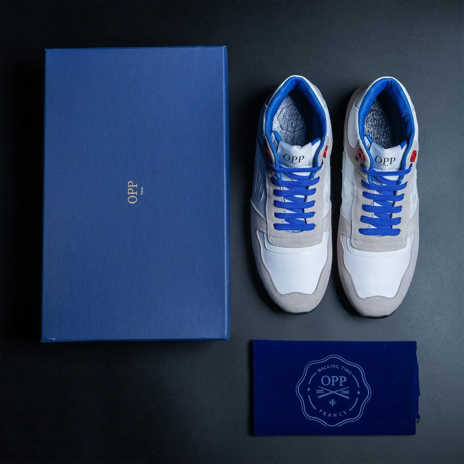 OPP Fashion Sneakers for Men High Top Casual Lace-up Suede Leather Shoes Men