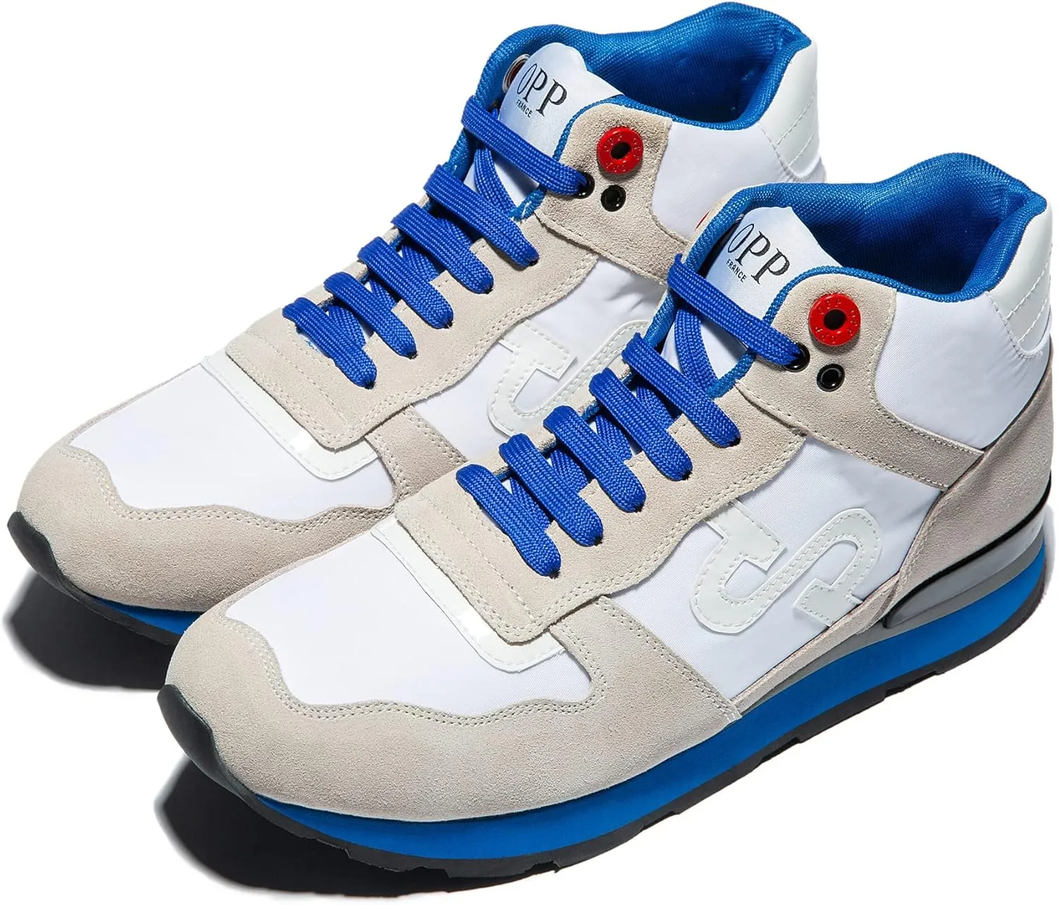 OPP Fashion Sneakers for Men High Top Casual Lace-up Suede Leather Shoes Men