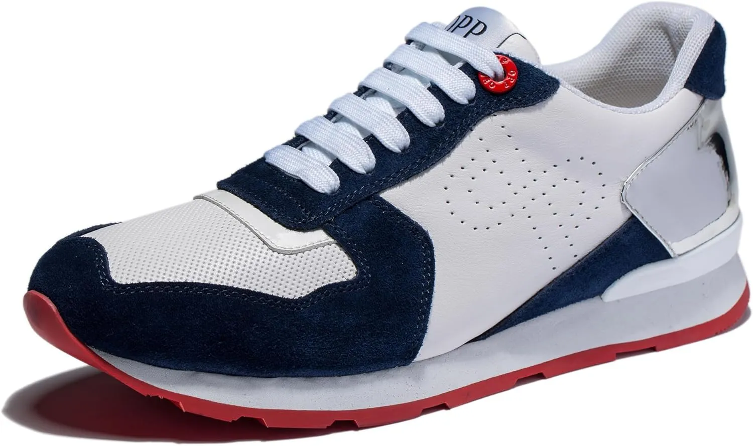 OPP Men's Fashion Sneakers Casual Lace-up Suede Leather Shoes Running Athletic Tennis Sports Gym