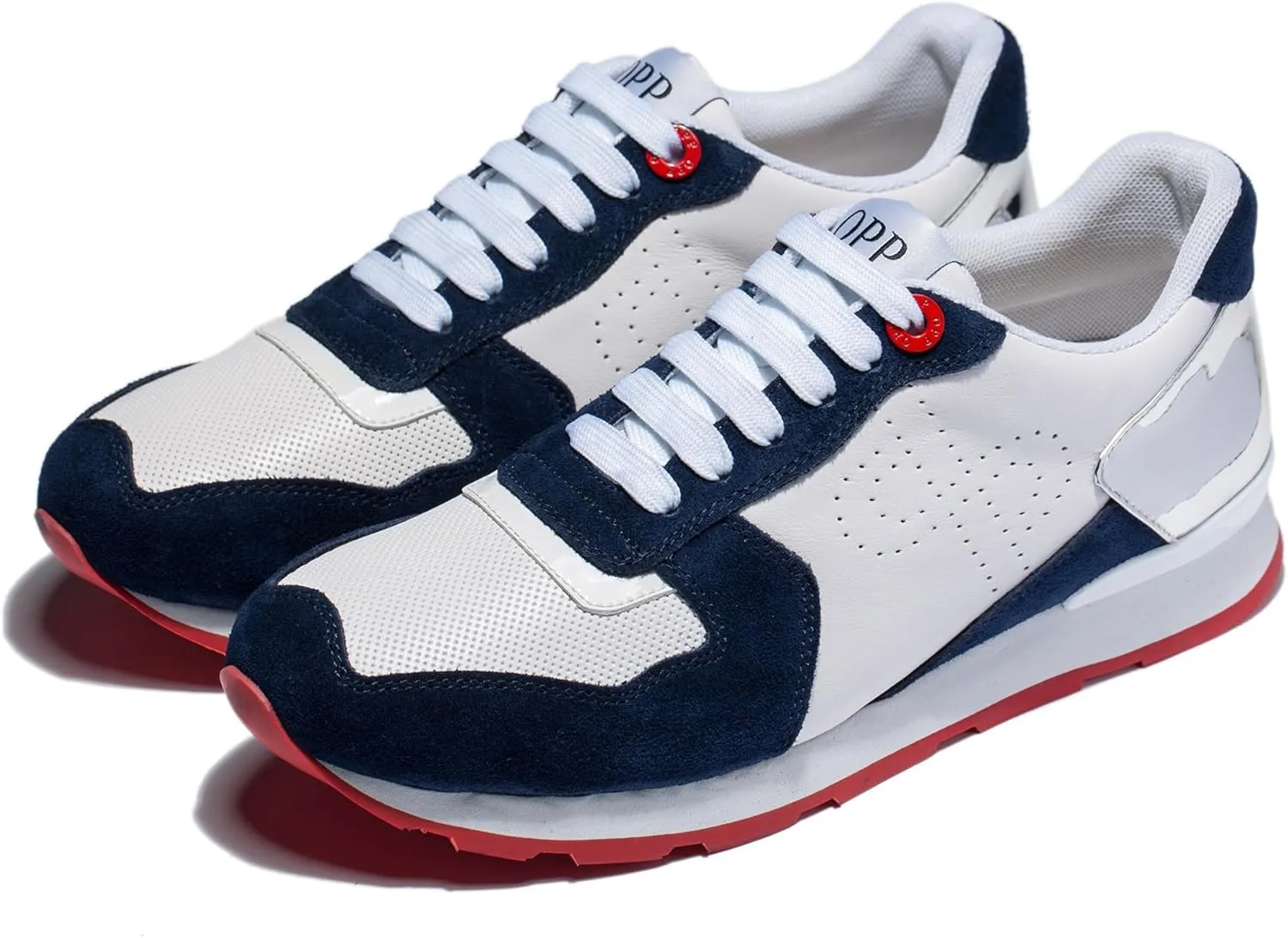 OPP Men's Fashion Sneakers Casual Lace-up Suede Leather Shoes Running Athletic Tennis Sports Gym