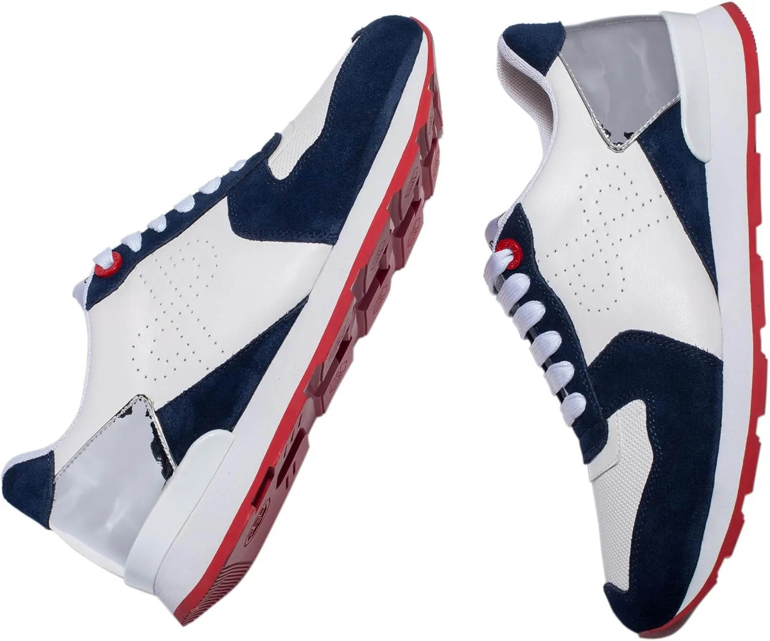OPP Men's Fashion Sneakers Casual Lace-up Suede Leather Shoes Running Athletic Tennis Sports Gym