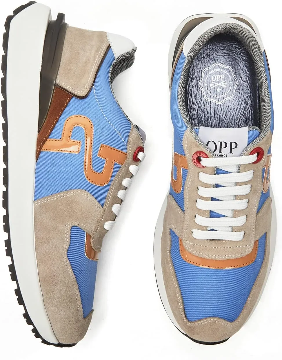 OPP Suede Leather Fashion Sneakers for Men Casual Lace-up Shoes Running Athletic Tennis Sports Gym