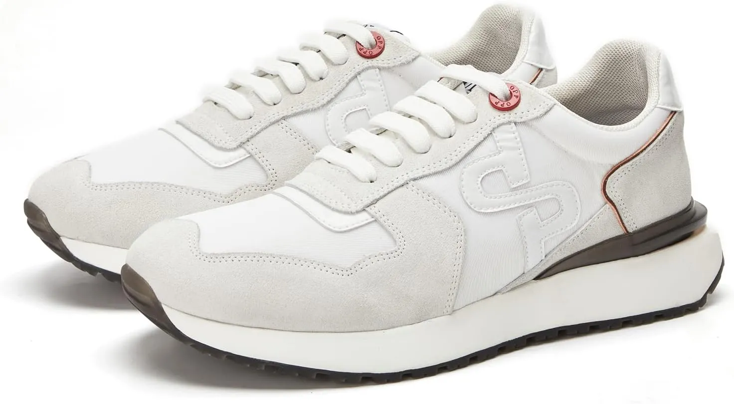 OPP Suede Leather Fashion Sneakers for Men Casual Lace-up Shoes Running Athletic Tennis Sports Gym