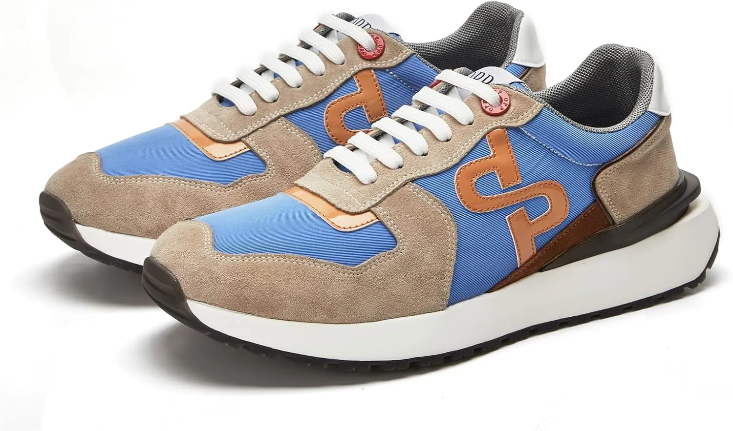 OPP Suede Leather Fashion Sneakers for Men Casual Lace-up Shoes Running Athletic Tennis Sports Gym
