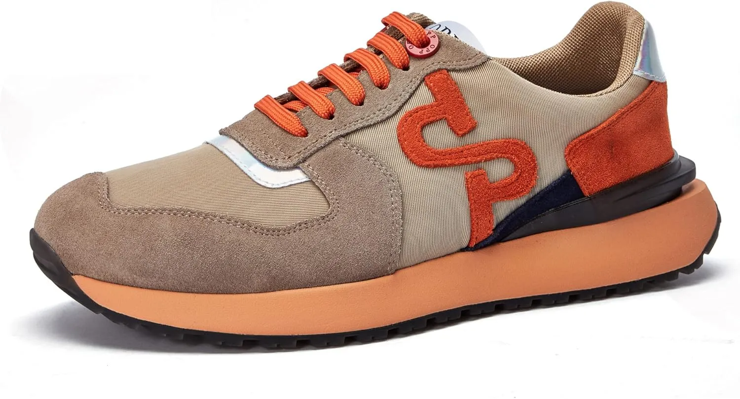 OPP Suede Leather Fashion Sneakers for Men Casual Lace-up Shoes Running Athletic Tennis Sports Gym