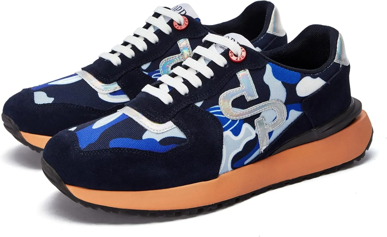 OPP Suede Leather Fashion Sneakers for Men Casual Lace-up Shoes Running Athletic Tennis Sports Gym