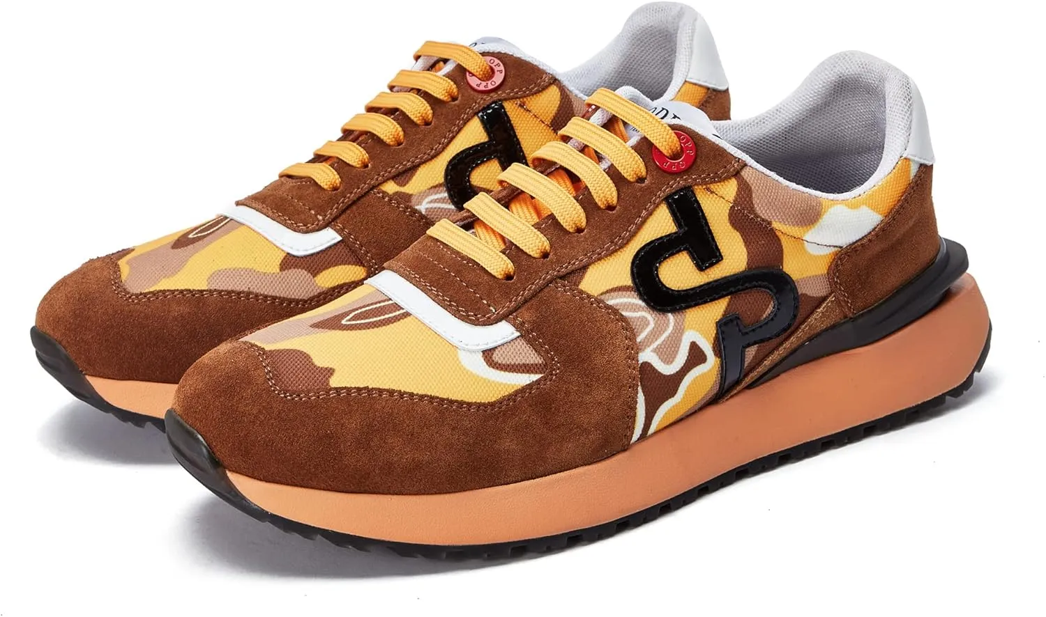 OPP Suede Leather Fashion Sneakers for Men Casual Lace-up Shoes Running Athletic Tennis Sports Gym