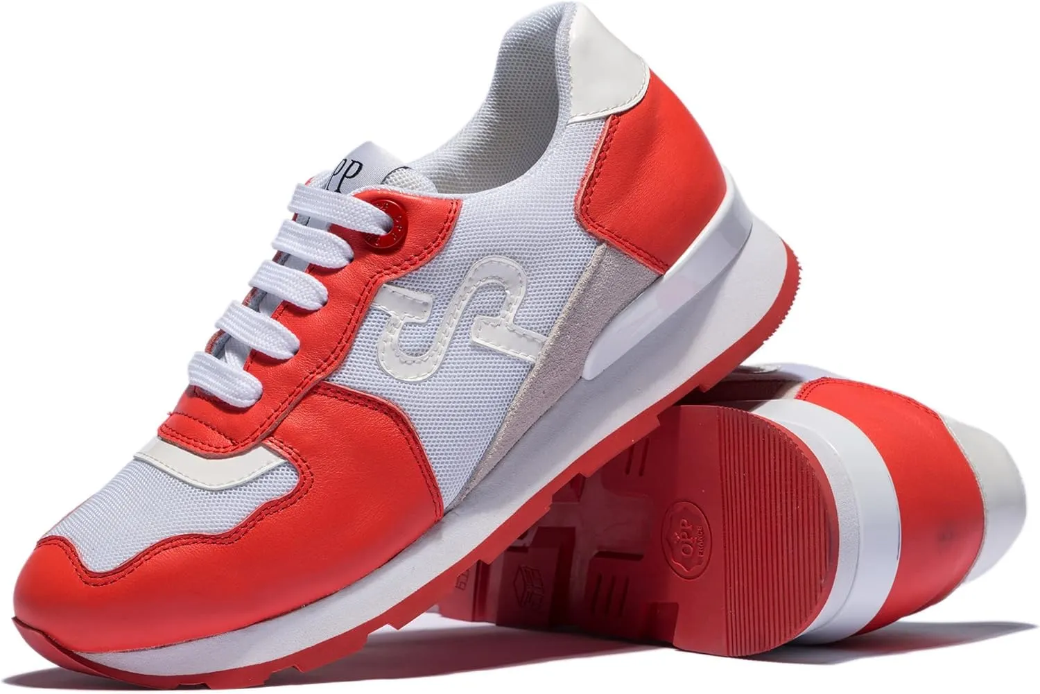 OPP Women Fashion Sneakers Casual Lace-up Suede Leather Athletic Tennis Sports Gym Running Shoes Women